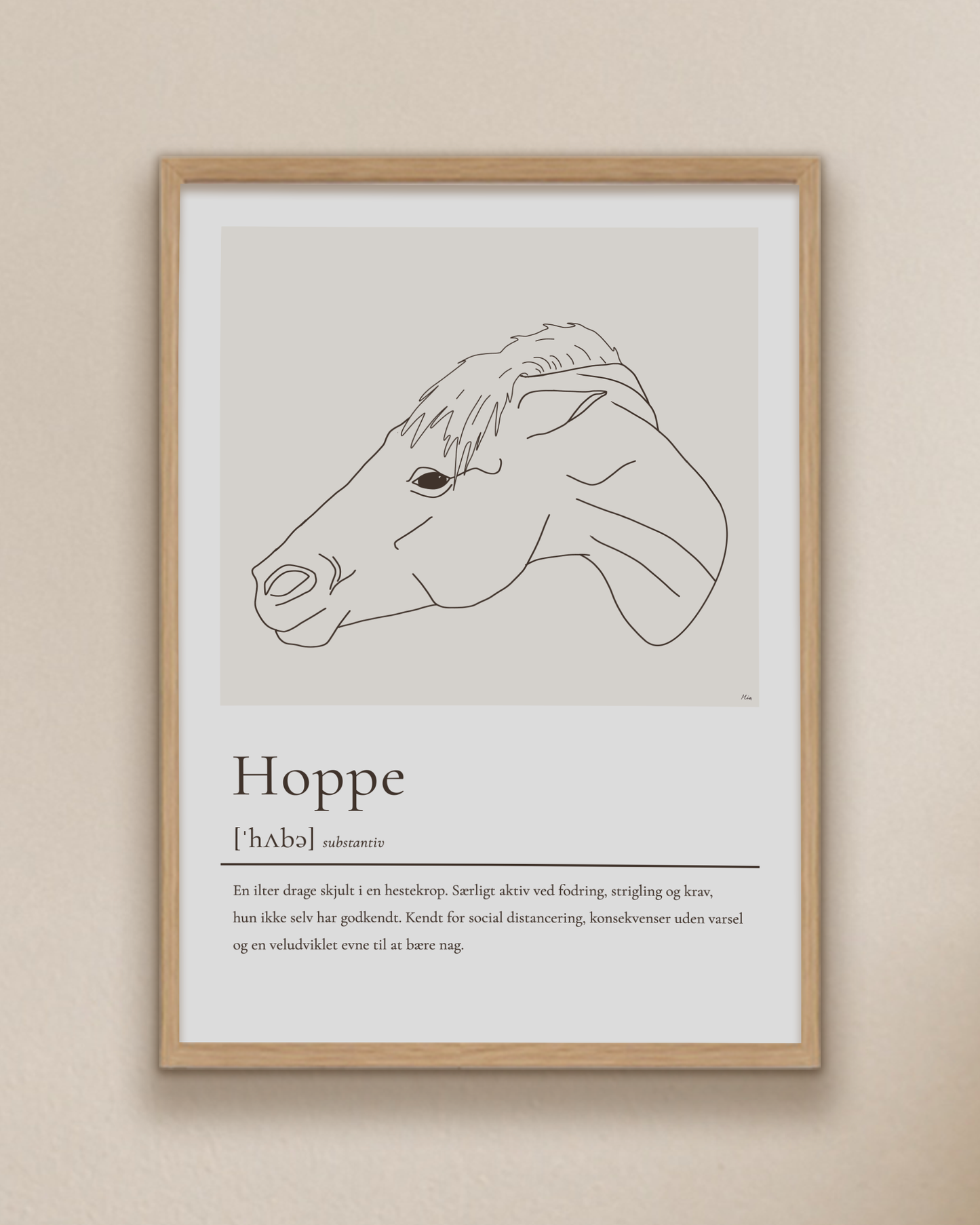 Hoppe – humoristisk plakat