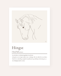 Hingst plakat – humoristisk hesteplakat med ordforklaring