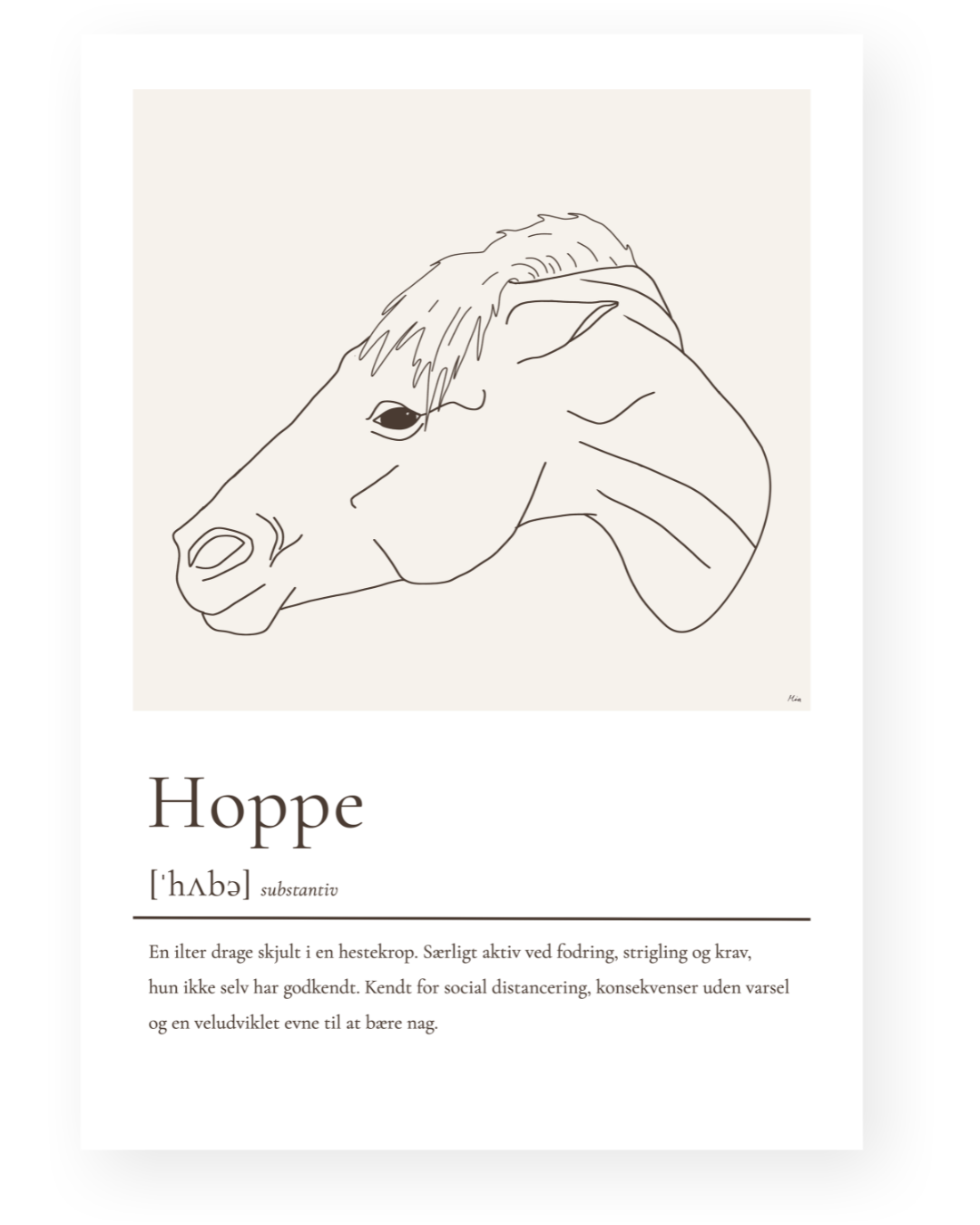 Hoppe – humoristisk plakat