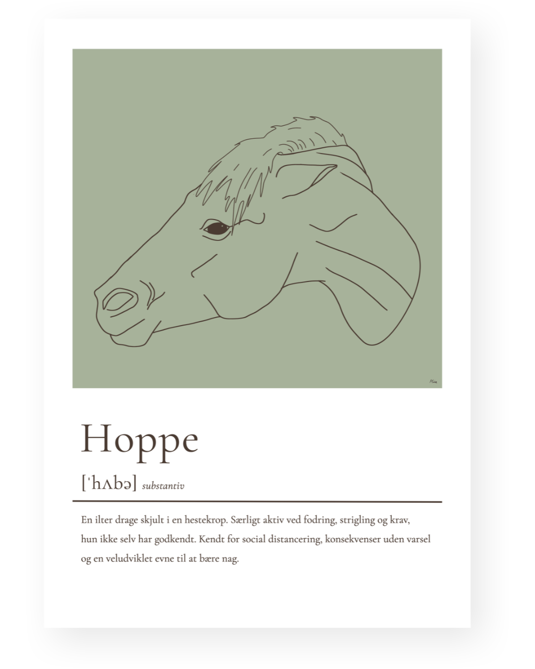 Hoppe – humoristisk plakat