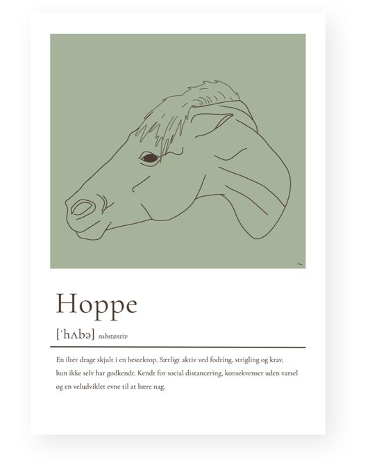 Hoppe – humoristisk plakat