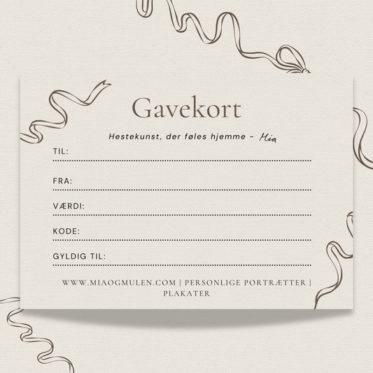 Mia & Mulen – Fysisk gavekort