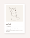 Vallak plakat – humoristisk hesteplakat med ordforklaring