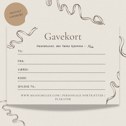 Mia & Mulen – Digitalt gavekort