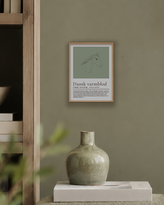 Dansk varmblod – humoristisk plakat