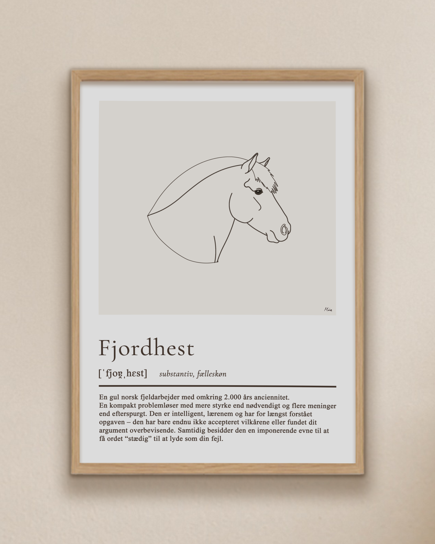 Fjordhest – humoristisk plakat