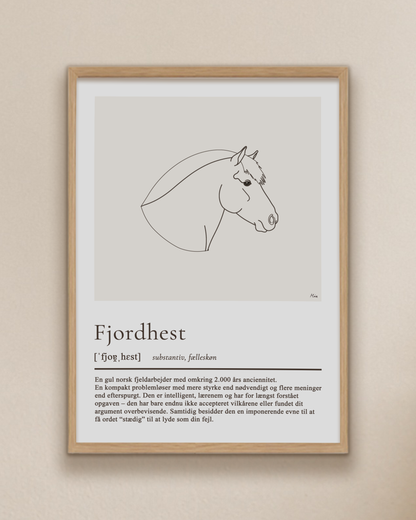 Fjordhest – humoristisk plakat