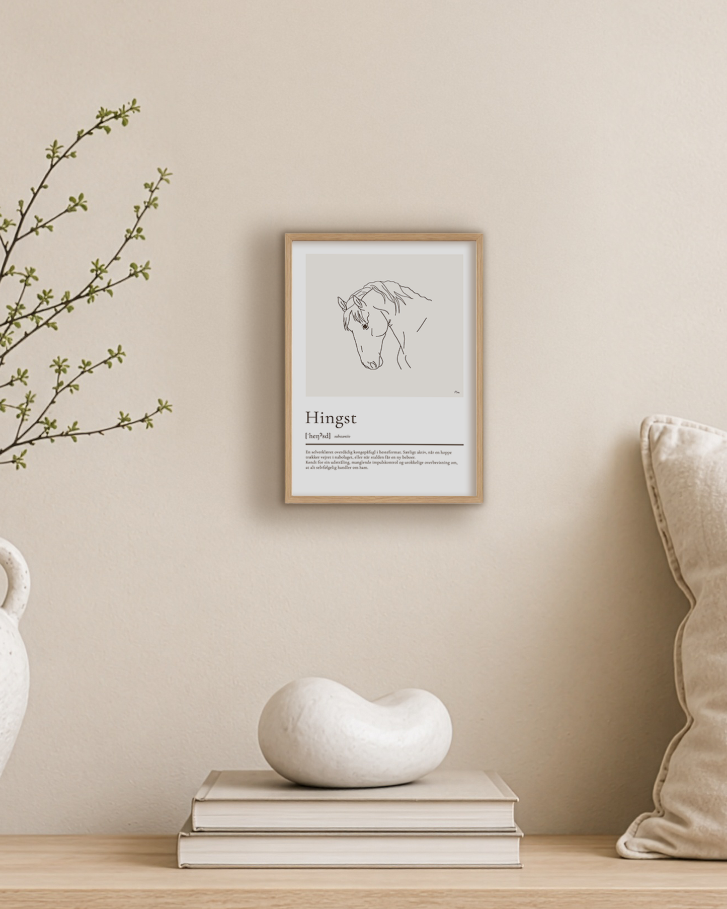 Hingst – humoristisk plakat (digital)