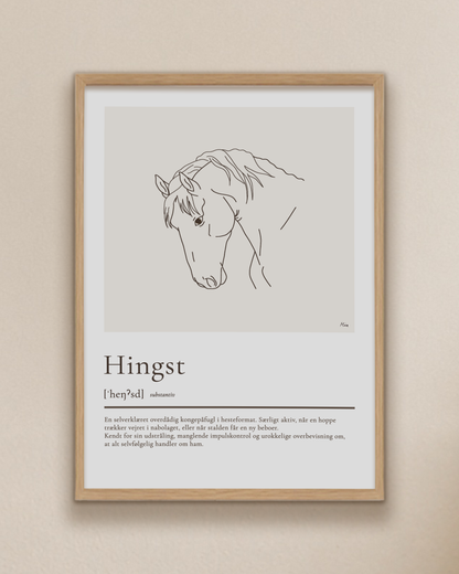 Hingst – humoristisk plakat