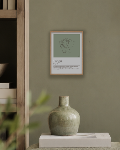 Hingst – humoristisk plakat