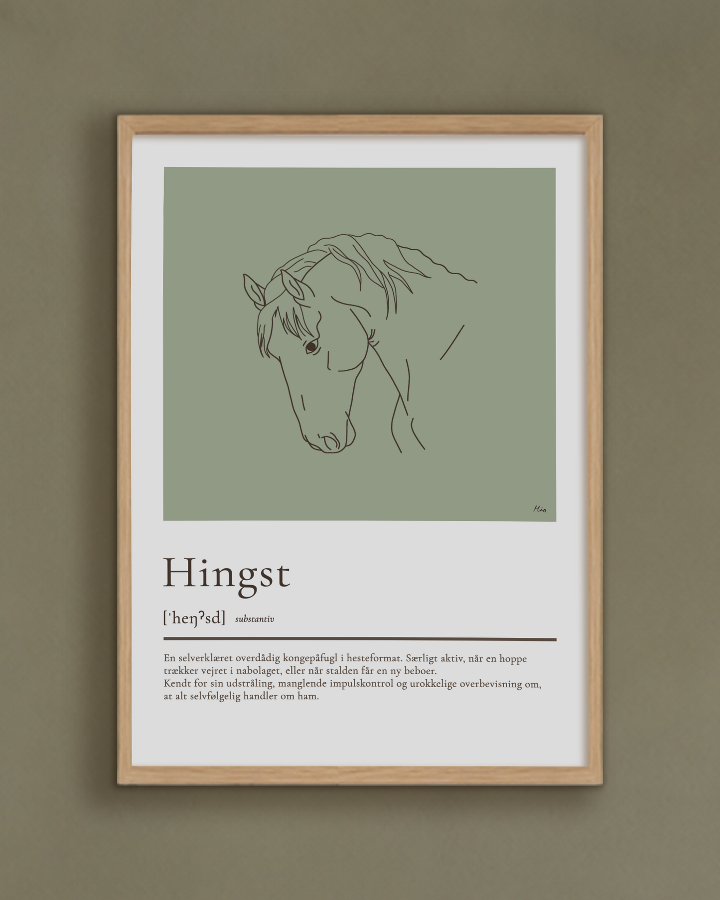 Hingst – humoristisk plakat