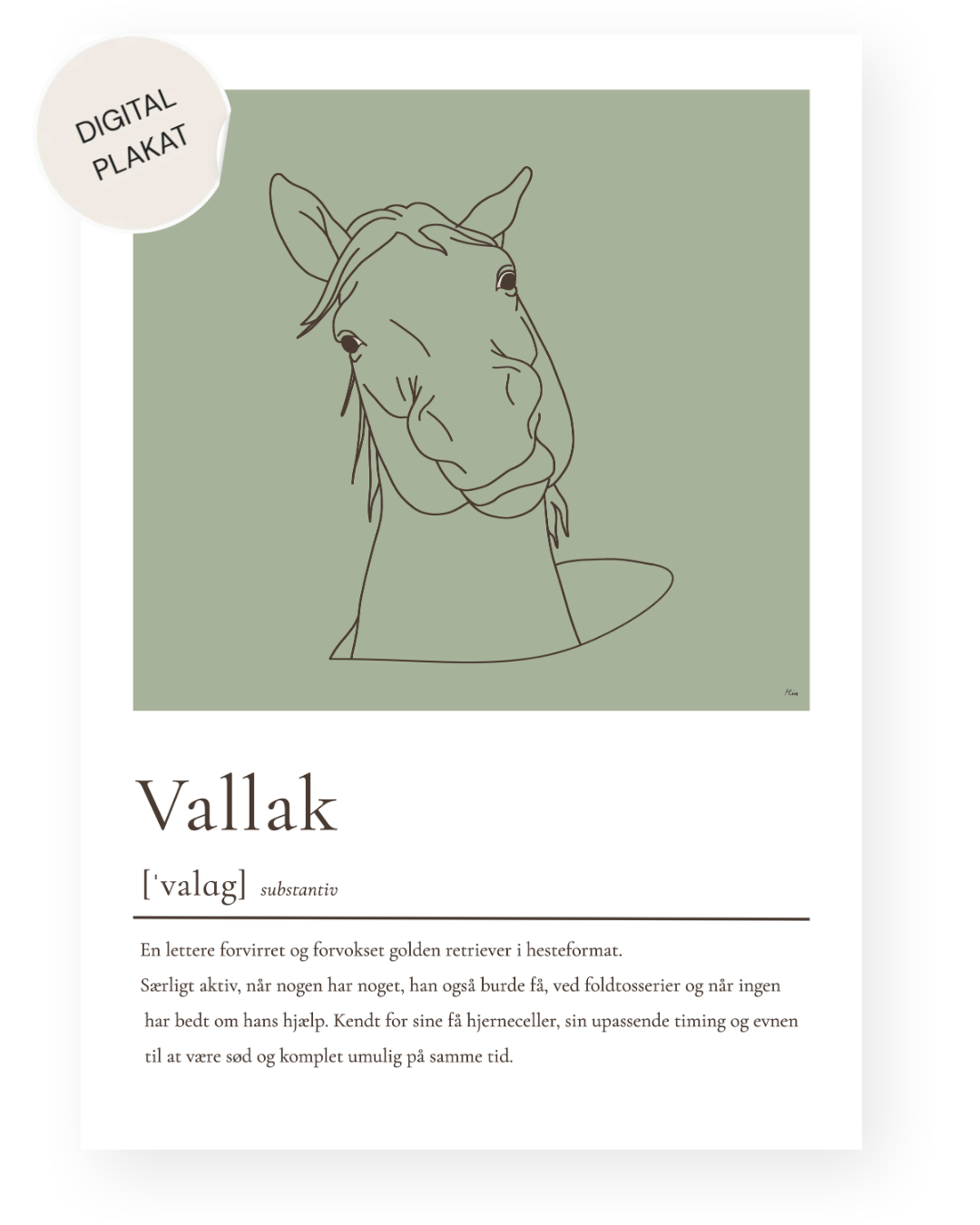 Vallak – humoristisk plakat (digital)
