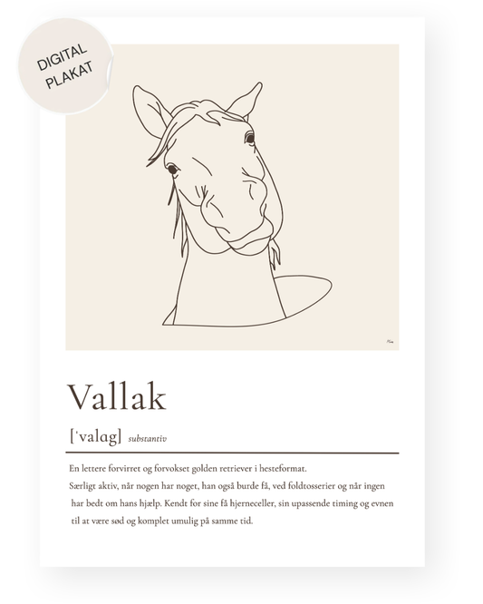 Vallak – humoristisk plakat (digital)
