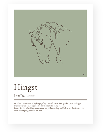 Hingst – humoristisk plakat