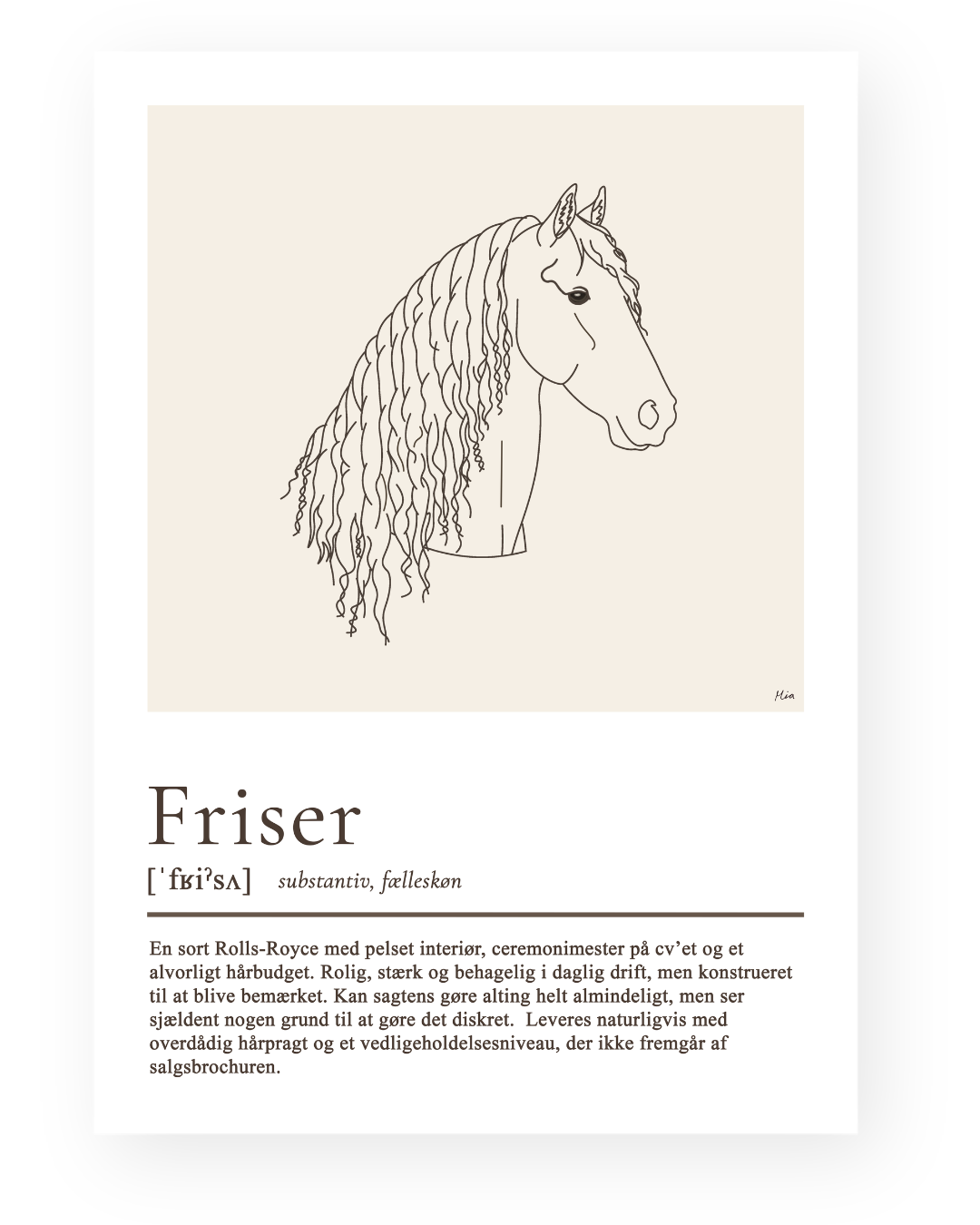 Friser – humoristisk plakat