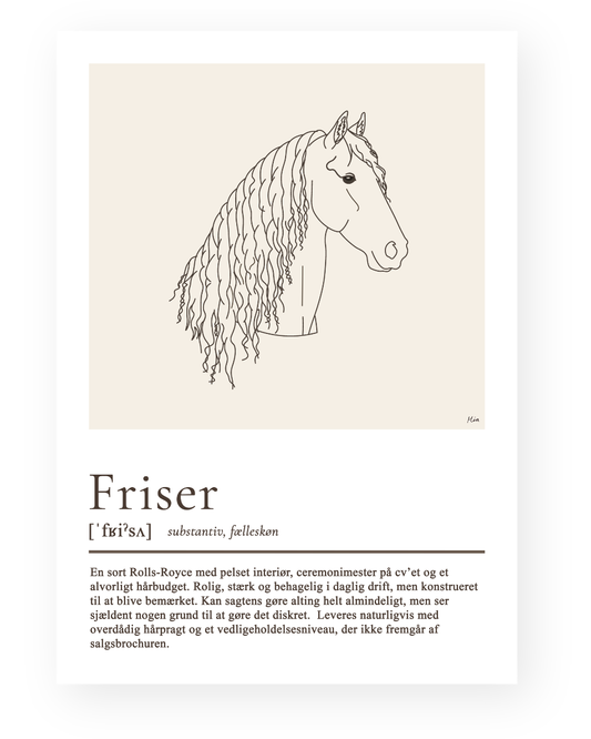Friser – humoristisk plakat