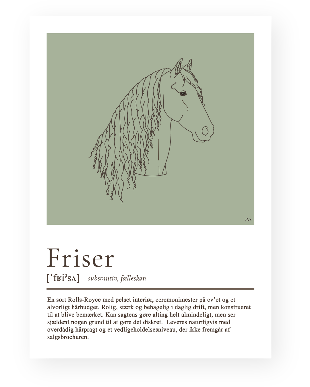Friser – humoristisk plakat