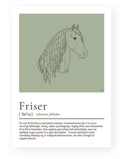 Friser – humoristisk plakat