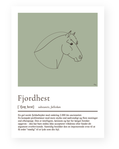 Fjordhest – humoristisk plakat