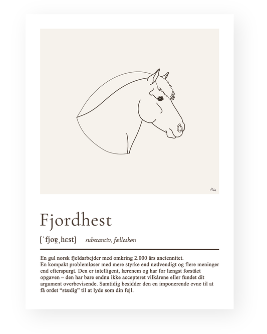 Fjordhest – humoristisk plakat