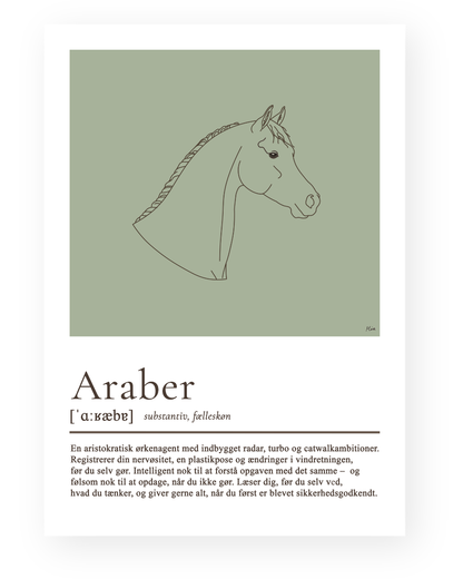 Araber – humoristisk plakat