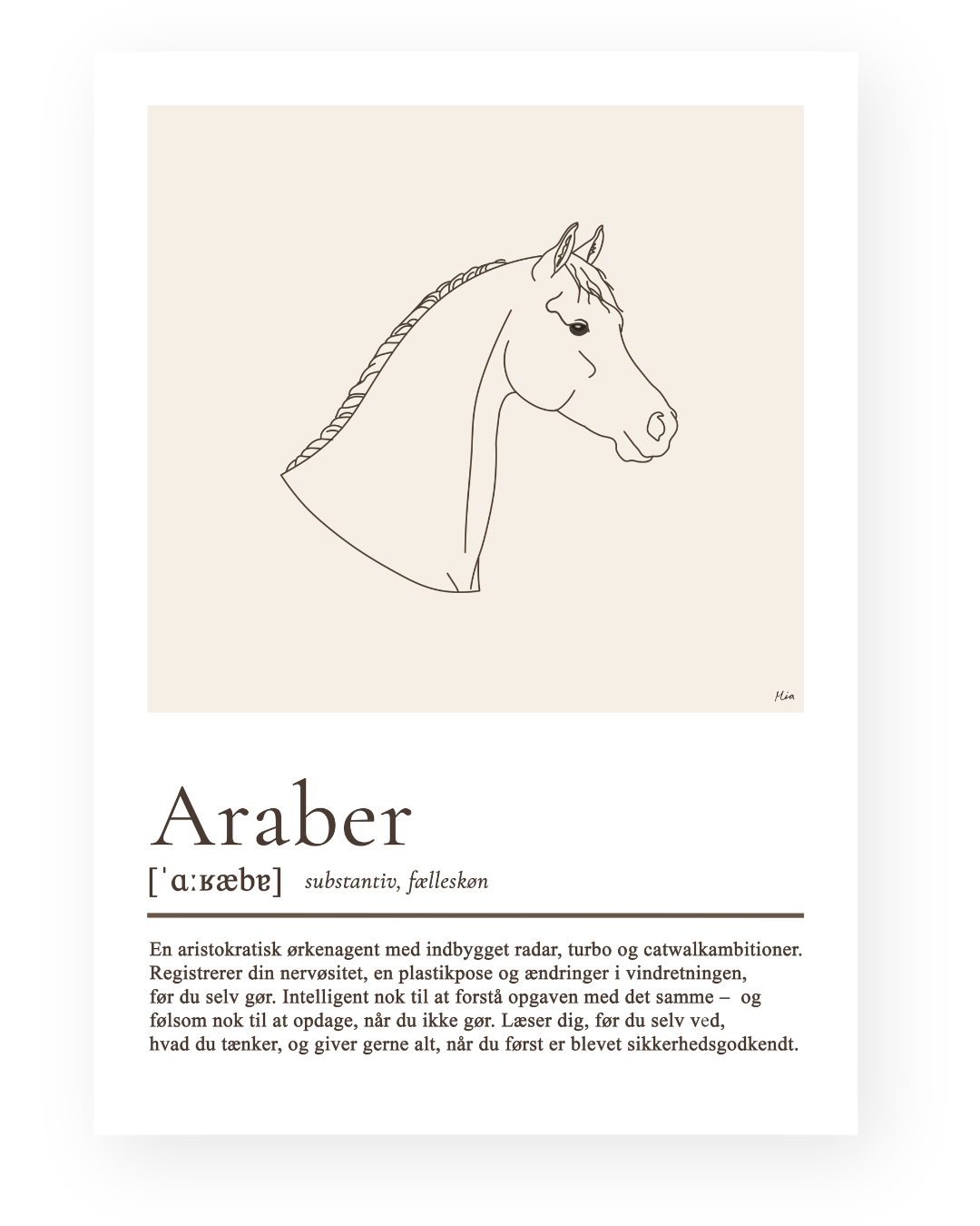Araber – humoristisk plakat