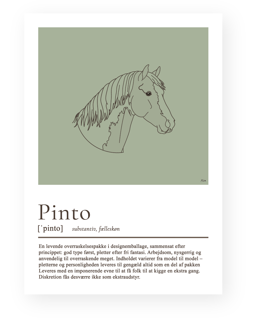 Pinto – humoristisk plakat