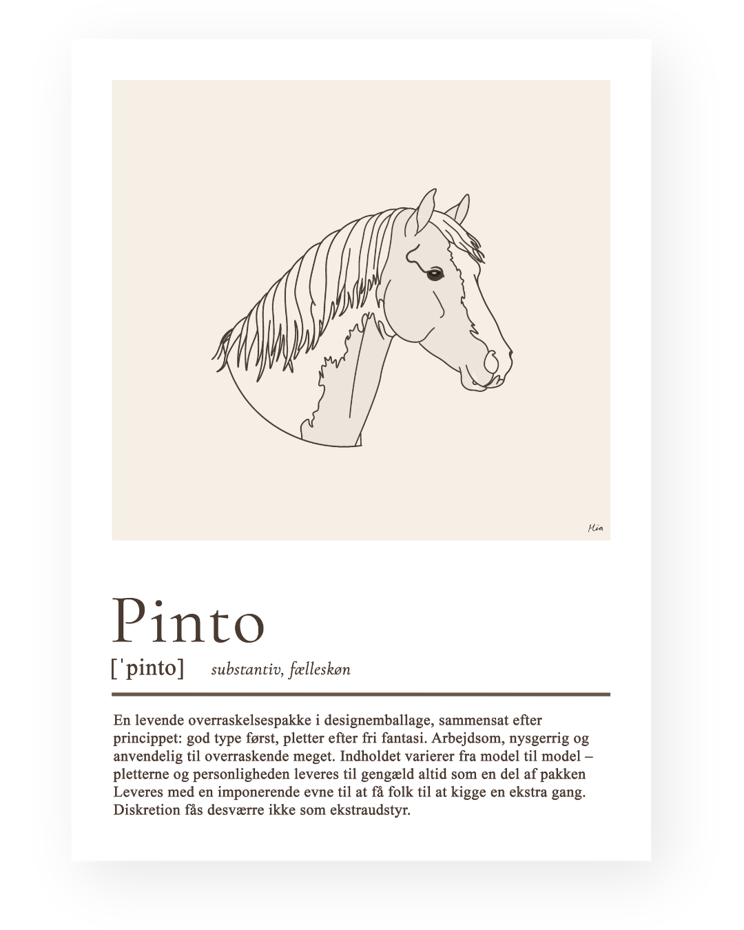 Pinto – humoristisk plakat